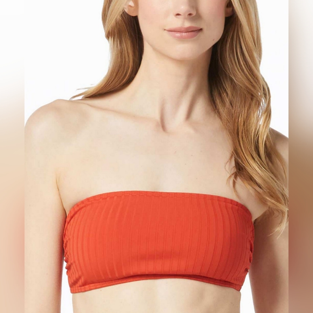 MICHAEL KORS Women's Ribbed Bandeau Bikini Top SIZE SMALL NWT